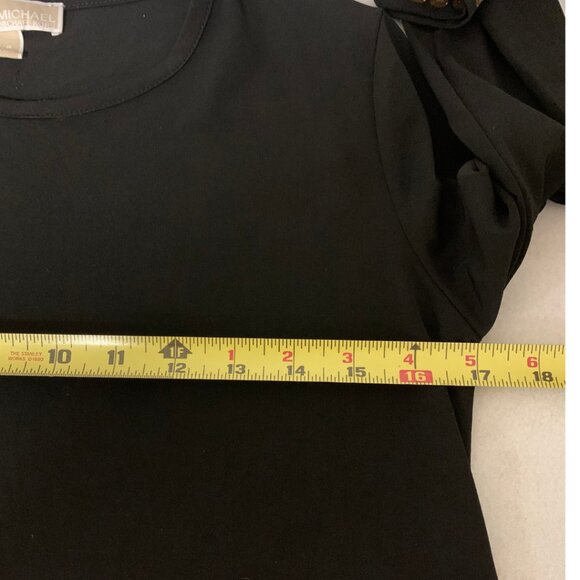 Michael Kors Black Top with Embroidered Bell Sleeves – Size PS - Picture 6 of 8